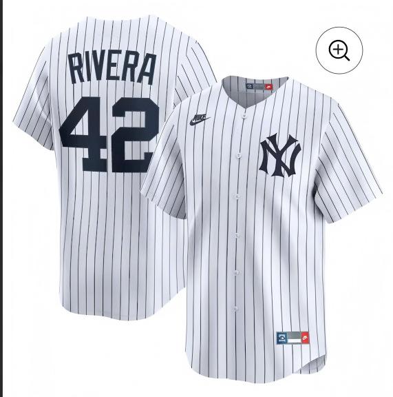 Men 2025 New York Yankees #42 Rivera white MLB Nike jersey(1)->new york yankees->MLB Jersey